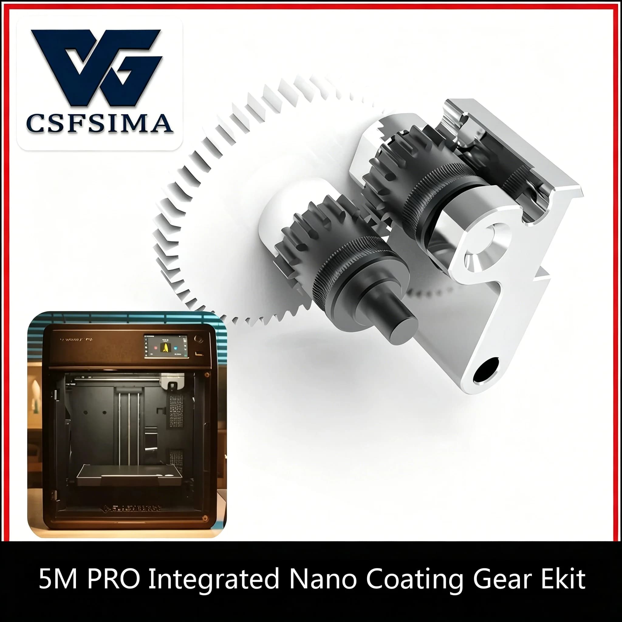 Nano Coated High Hardness Extruder Gear Kit for 3D Printer Wear-Resistant Compatible with Flashforge AD5M pro