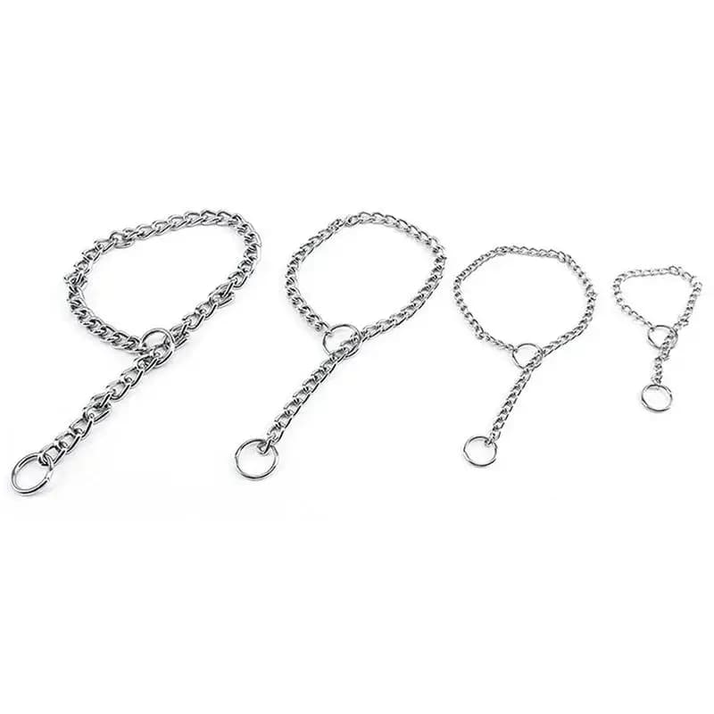 Dog Pet Training Choker Choke Chain Collar Guardian Gear All Sizes Pets Acessorios Suitable Home Pet Dog Traction Rope Supplies