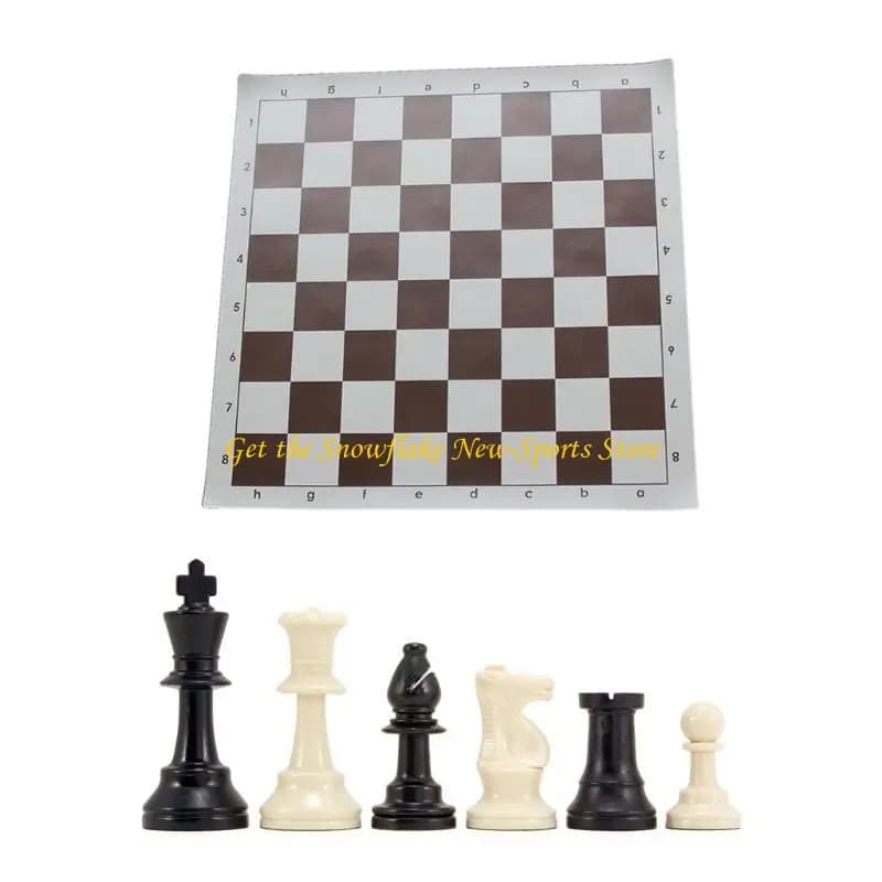 E56D Regali per genitori e giocattoli intrattenimento Scacchi antichi Confezione piccole scacchiere in plastica