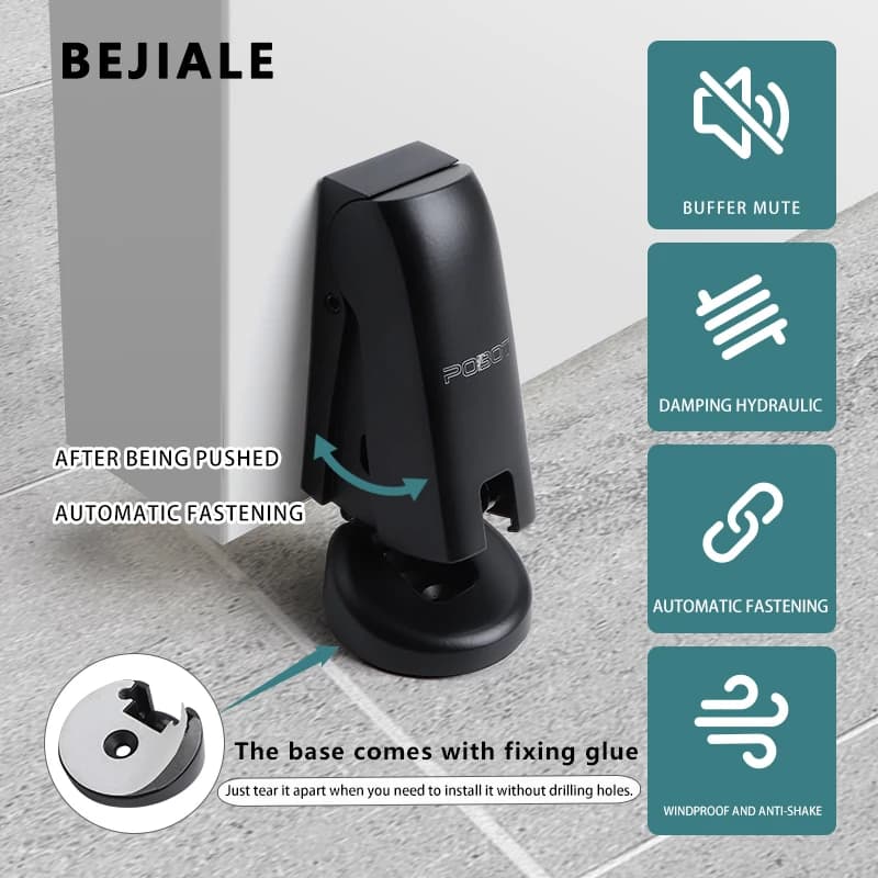 Silenzioso antivento Aspirazione a pavimento Buffer idraulico Porta Aspirazione Camera da letto Anti-collisione Porta Aspirazione Bagno Smorzamento Fermaporta