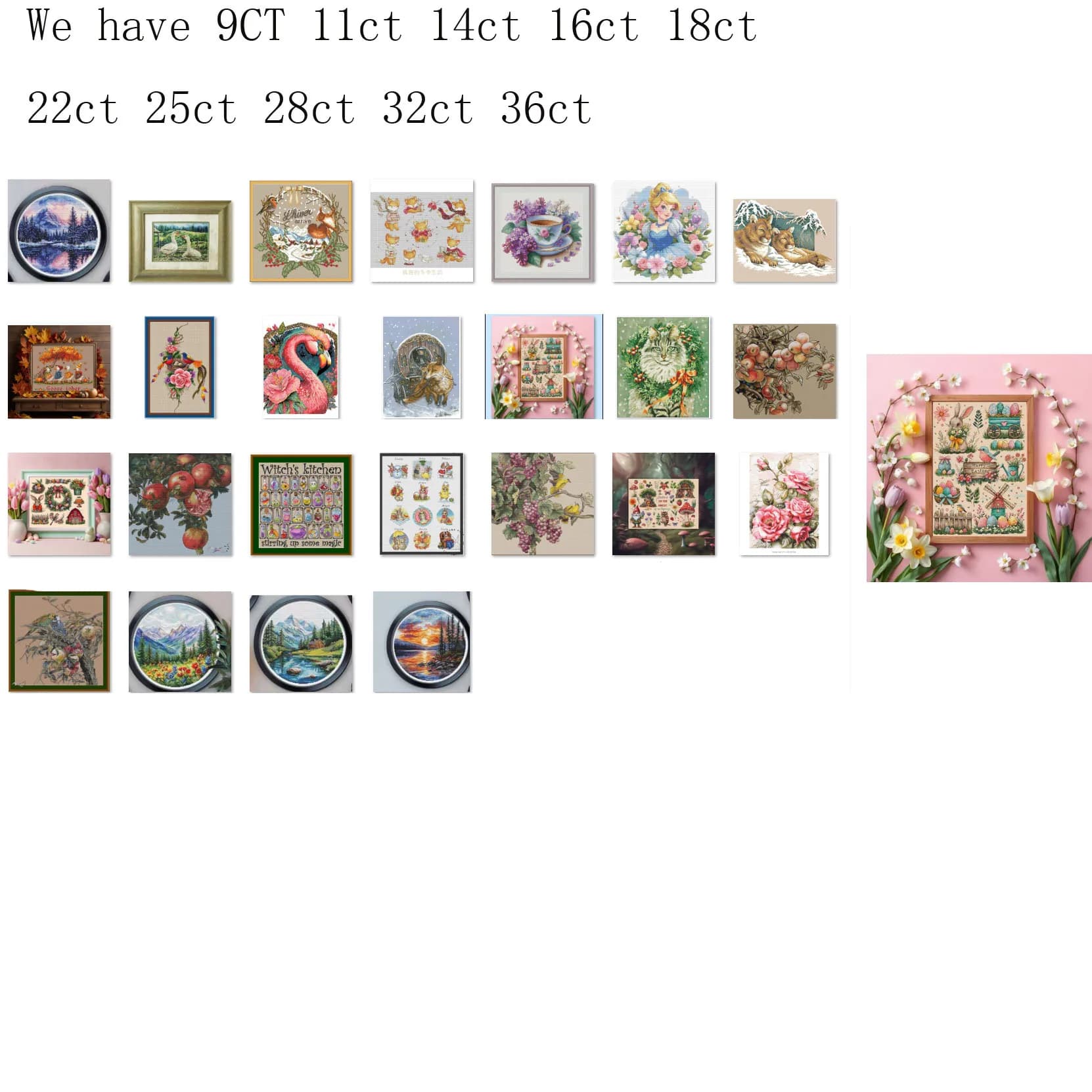 Kit punto croce Ghirlanda natalizia e coniglio 52-45 Kit punto croce Homfun Craft Decorazioni per pittura punto croce per la casa