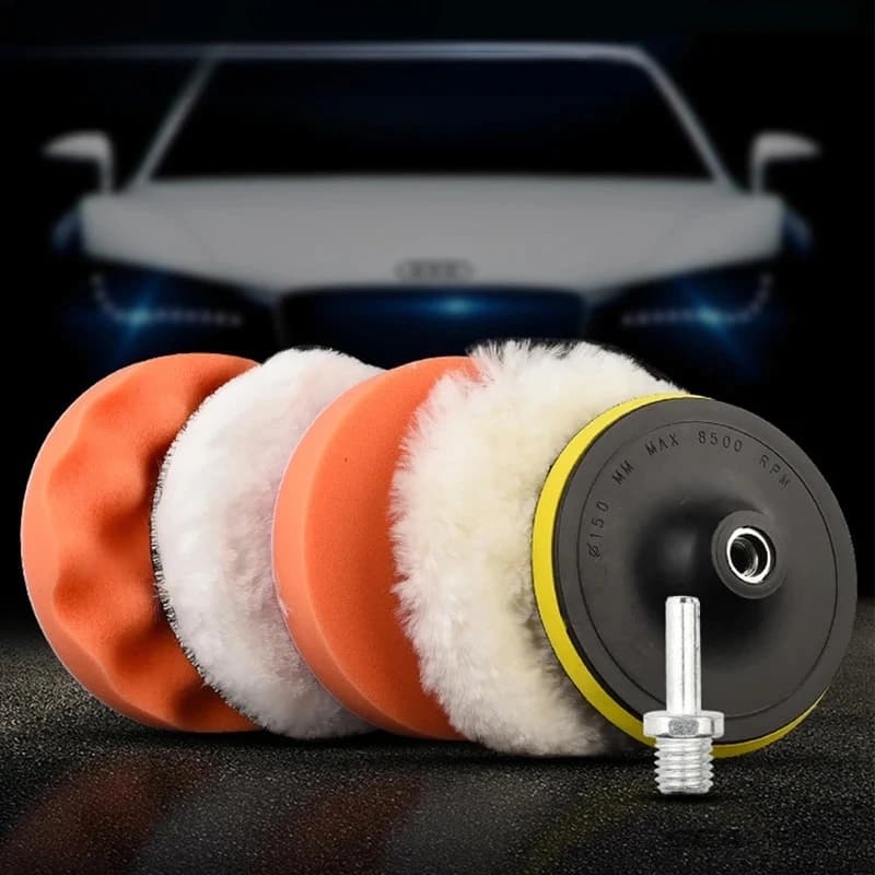 Kit of 6 Sponges for Auto polishing, Set of Snail Snails for Polishing Machine, 3/4/5 Cera Craps for Remove Graffi