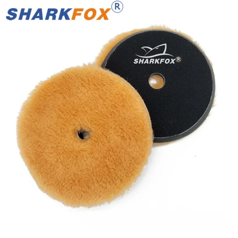 Sharkfox 5"/6" Tampone per lucidatura in lana Agnelli ad alta densità Tampone per lucidatura in lana Lucidatore per auto Lucidatura Ceretta