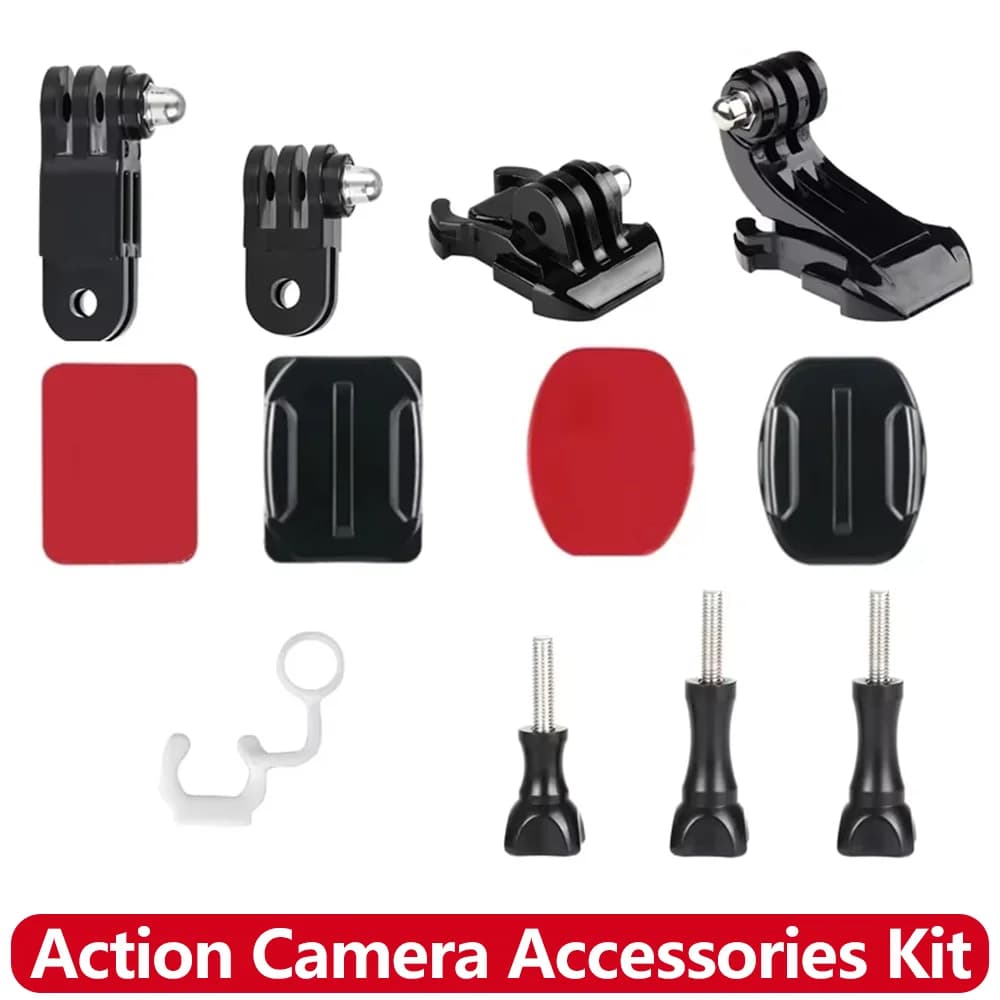 Kit di accessori Adesivo Braccio di regolazione Base a vite Gancio a J per GoPro 13 12 11 10 9 8 5 SJCAM AKASO Insta360 DJI Osmo Action Camera