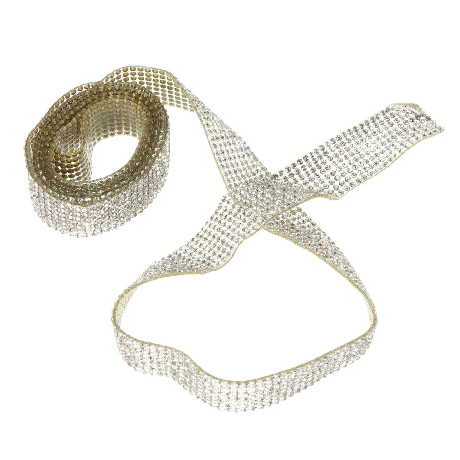 Rhinestone Wraps Crystal Chain Adhesive Tape for DIY Clothes Shoes Hairpin Wedding Diamond Ribbon Banding Belts