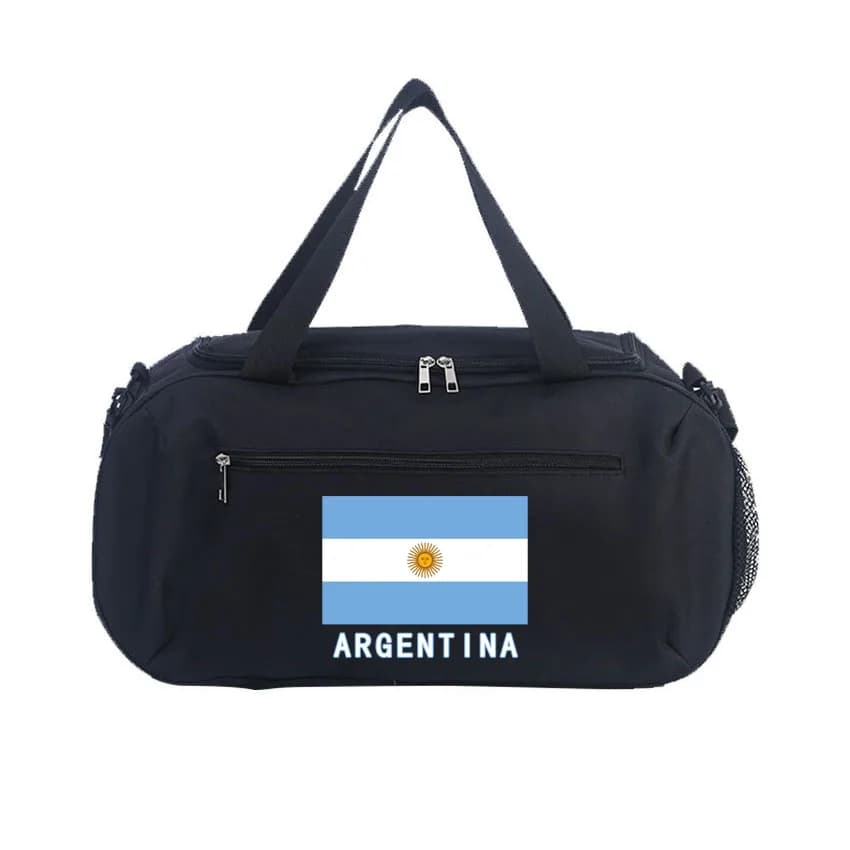 Borsa per tappetino da yoga Borse da palestra per fitness Donna Uomo Allenamento Gymtas Borse per sport all'aria aperta Borse da calcio per basket stampate con bandiera argentina