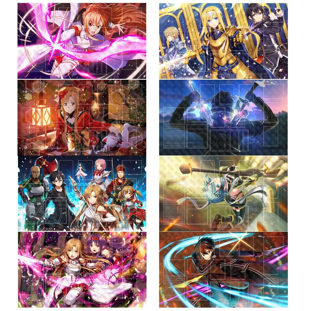 WS Sword Art Online Serie 600x350mm Kirigaya Kazuto Giocatore singolo Tappetino Anime Cartoon Yuuki Asuna Gioco da tavolo in gomma Zerbino Giocattolo