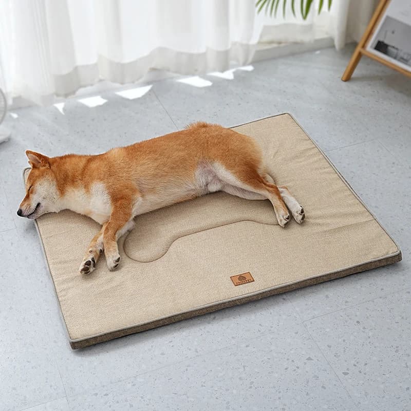 Winter Washable Dog Bed Reversible Dog Crate Pad Soft Fluffy Pet Kennel Beds Dog Sleeping Mattress for Large Medium Small Dogs