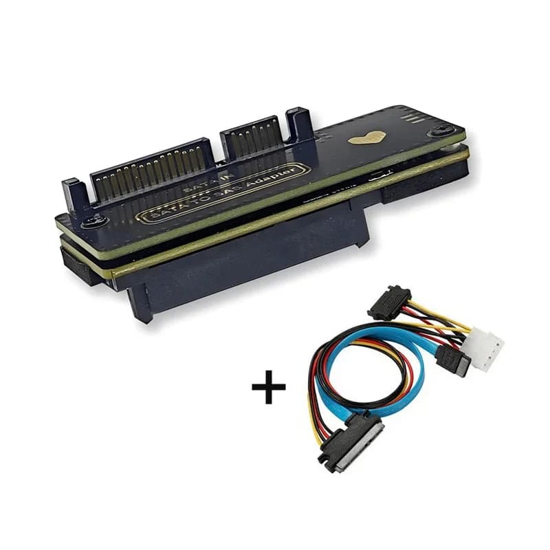 Scheda di estensione SATA3.0 a SAS SSD Adattatore convertitore SATA da 22PIN a SAS 29PIN Unità a stato solido Sata 7 + 15PIN Cavo di collegamento esterno