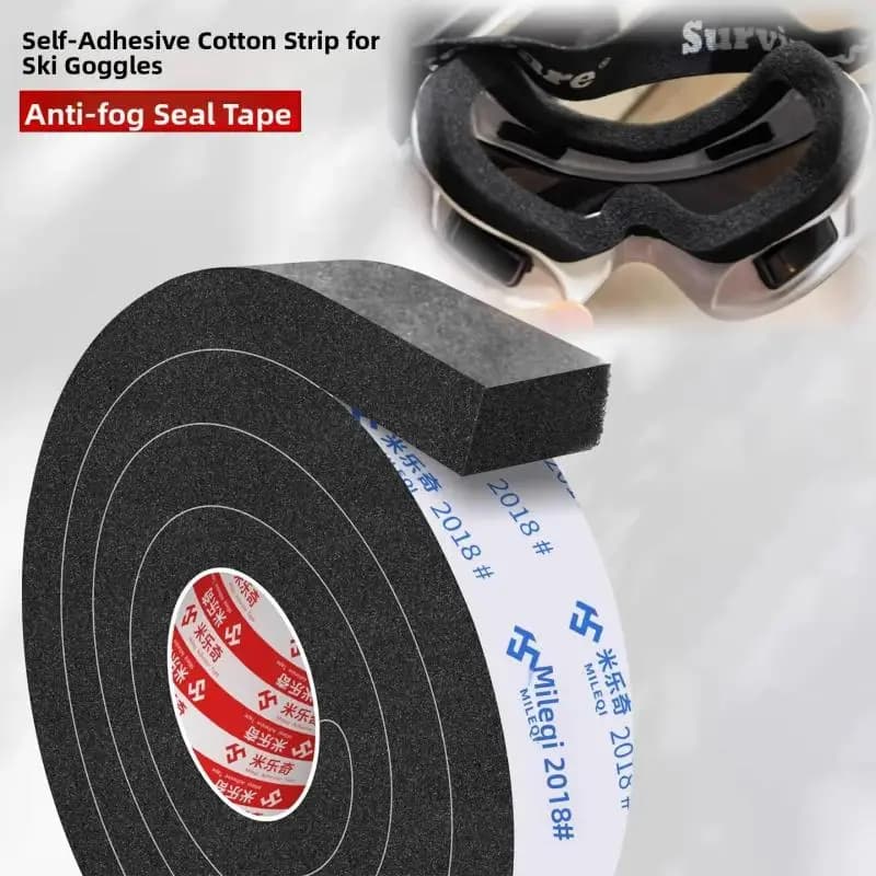 1Roll 2M Soft Self-Adhesive Sponge Pads Ski Goggles Sport Protective Eyewear Anti-Fog Nose Bridge Pads Universal Snow Goggles