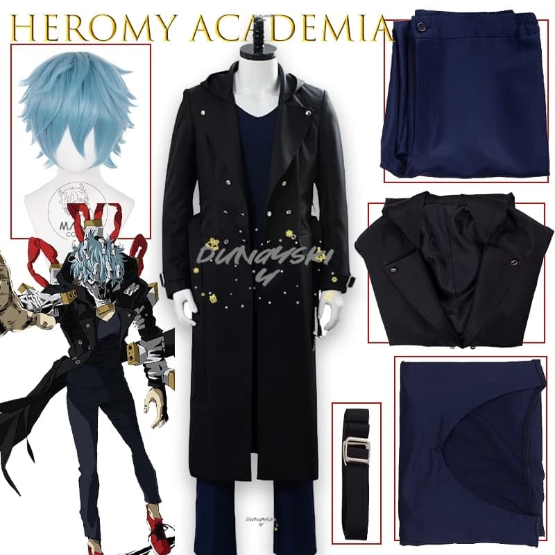 League of Villains Shigaraki Tomura Cosplay Costume My Hero Dark Villain Outfit Halloween Jacket Anime Character