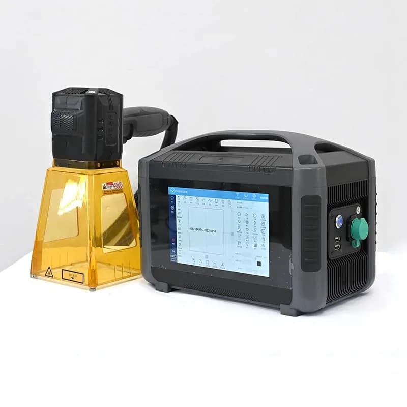 20W 30W Portable Handheld Fiber Laser Engraver Marking Machine for Date Logo Expiry Date Printing