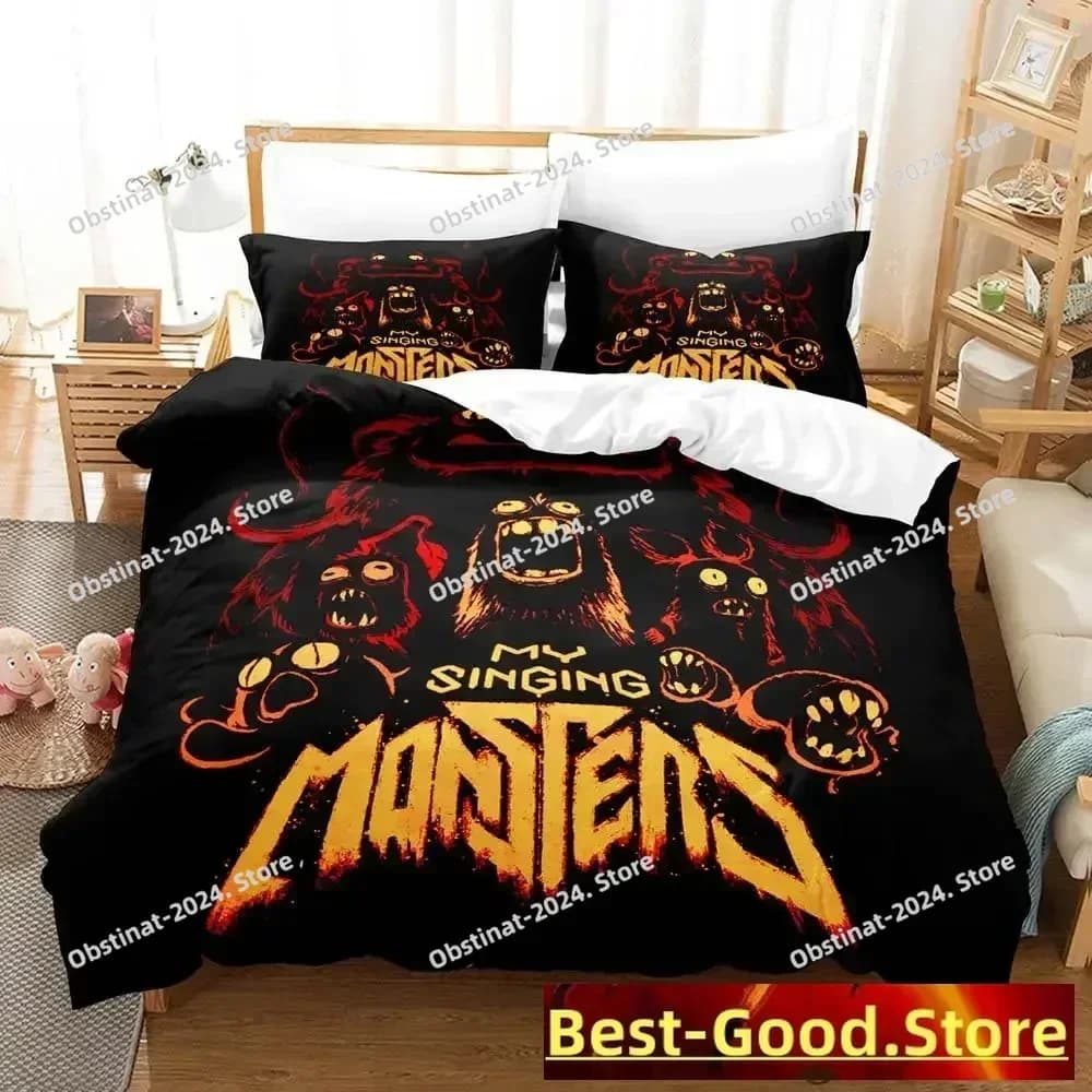 2023 Gioco My Singing Monsters Set di biancheria da letto Singola Doppia Completa Queen King Size Set di copriletto per camera da letto per bambini adulti Anime
