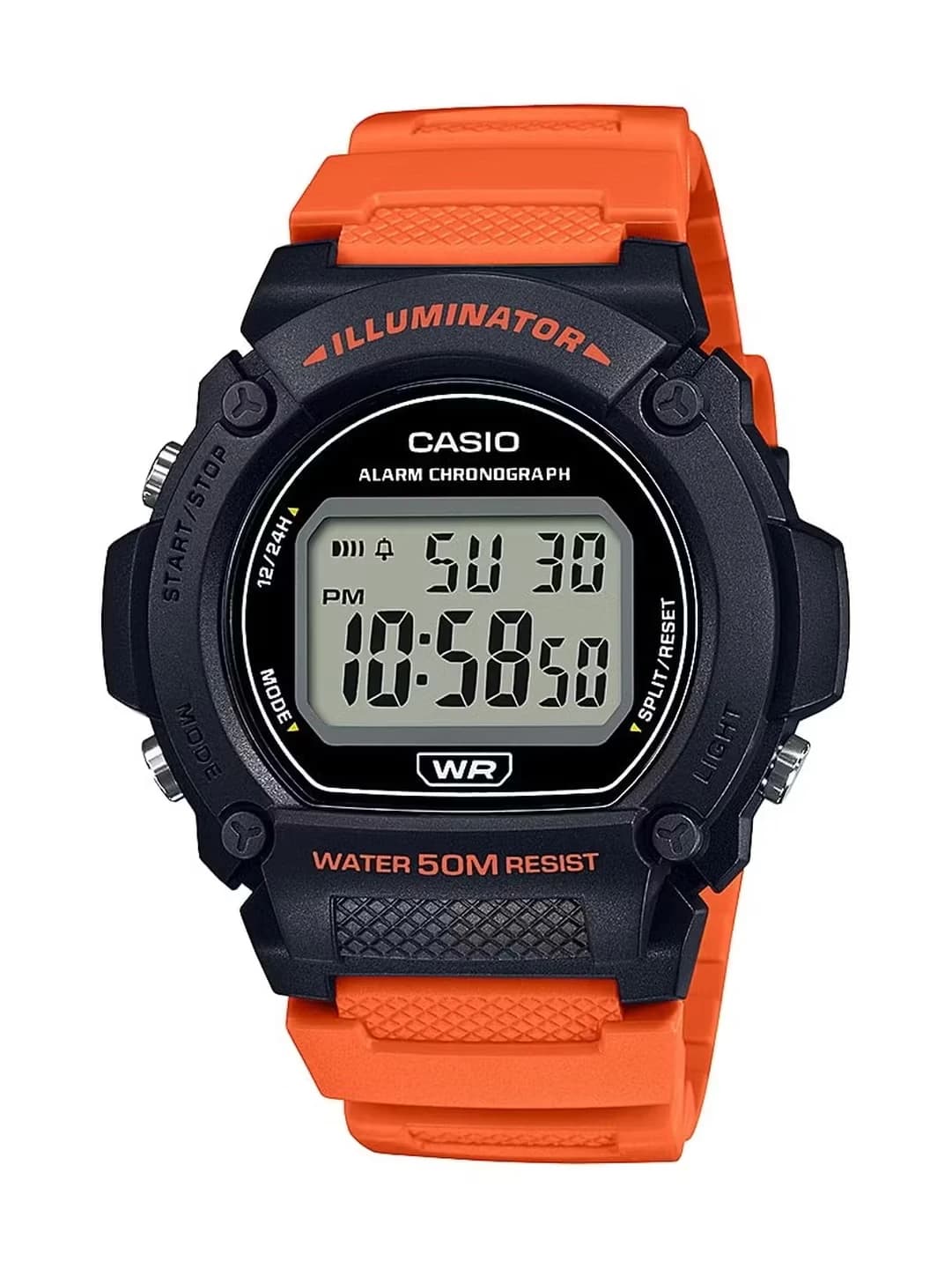 Casio W219H Series | Men’s Digital Watch | 100 SEC Chronograph | 1/100 SEC Stopwatch | Daily Alarm | Auto Calendar | 7Yr Battery