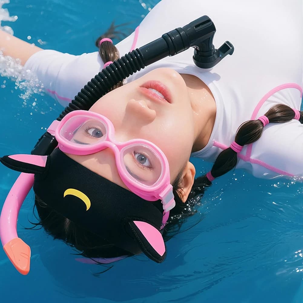 3mm Neoprene Cat Earrings, Adjustable Hair Protection, Carton Animated Diving Hood for Snorkeling and Surfing