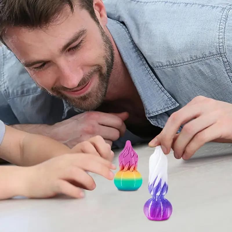 Giocattolo a spirale stampato in 3D Giocattolo di zucca girevole Giocattolo creativo Fidget Spinner con punta delle dita Arte artigianale Decorazione della scrivania di casa