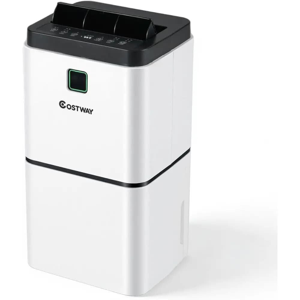 Portatile 1500 Sq. Deumidificatore da 30 litri con 3 colori LED, 3 velocità, timer 12 ore, drenaggio automatico/manuale