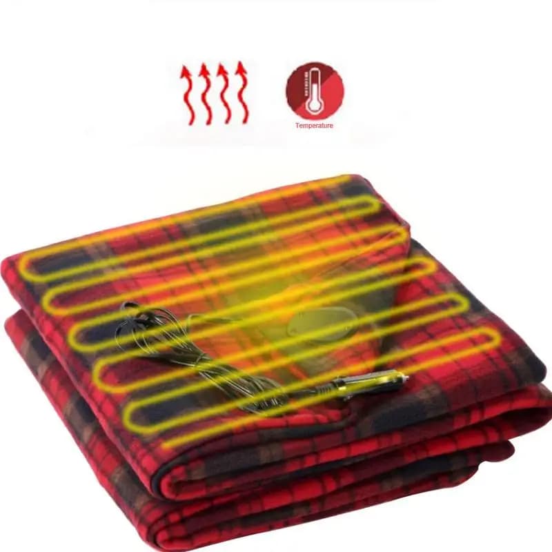 Coperta per auto elettrica coperta riscaldante per auto calda tiro autunno inverno viaggio campeggio materasso riscaldante tappetino per dormire per auto 12V