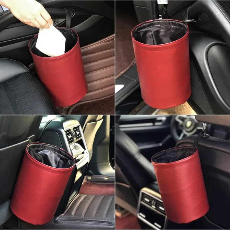 Busket portaoggetti per contenitore della spazzatura per interni auto per supporto per organizer per rifiuti Bidone della spazzatura impermeabile Bidone della spazzatura Organizzatore per auto pieghevole