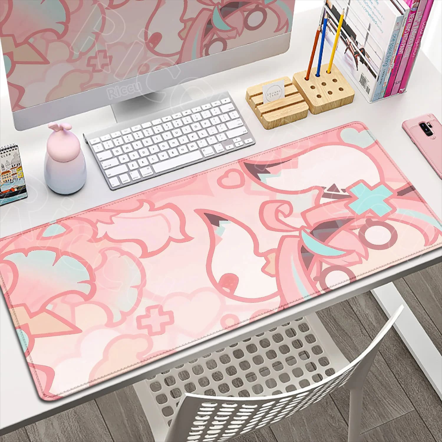 Stampa HD Genshin Impact Nata Modello di carattere Mousepad Varesa Chasca Xilonen Tappetino per mouse da gioco per laptop XXL Anime Nata Tappetino da scrivania