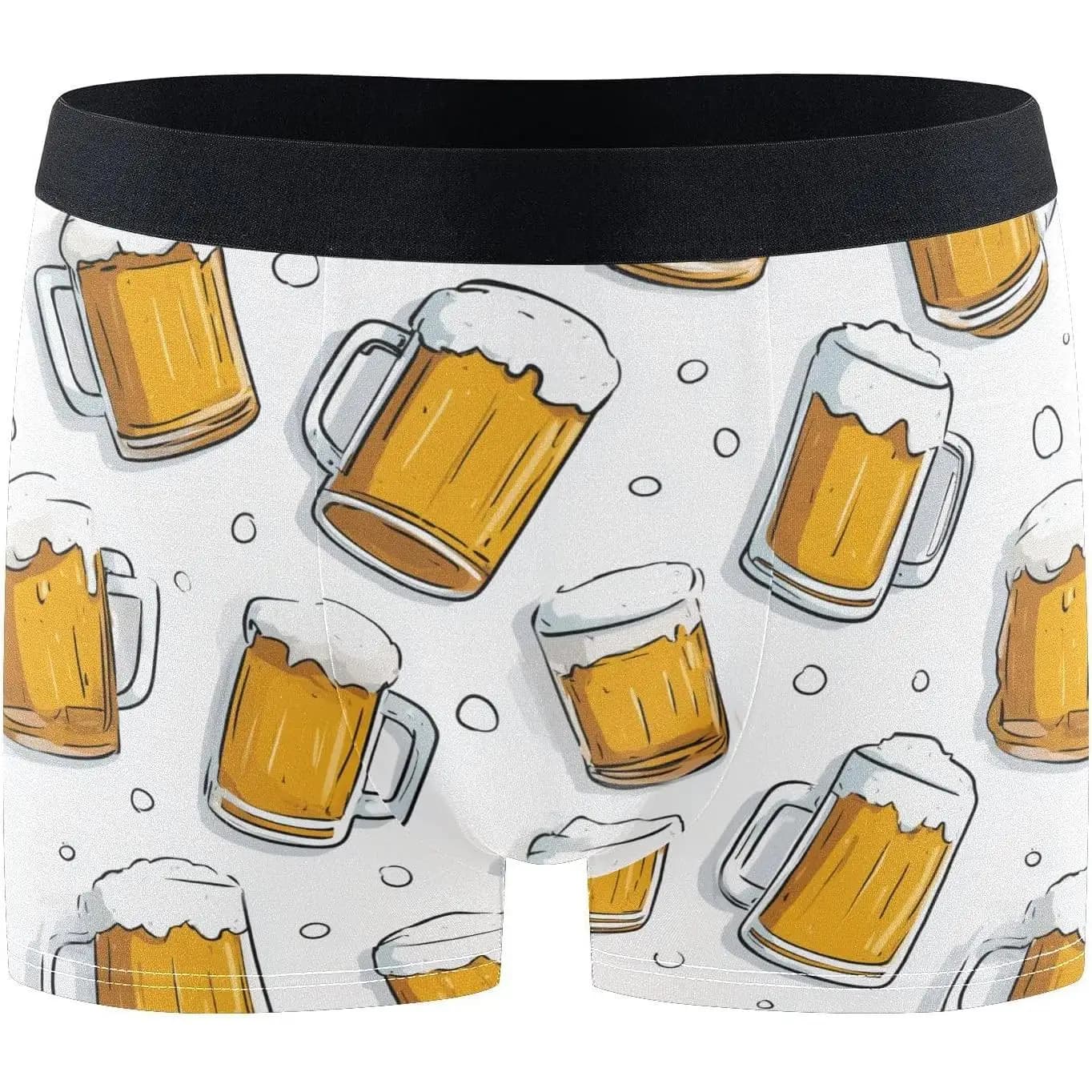 Intimo da uomo Boxer Slip Boccali da birra Modello di occhiali Tronchi da uomo Intimo da uomo Morbido e traspirante Comfort S-XXL