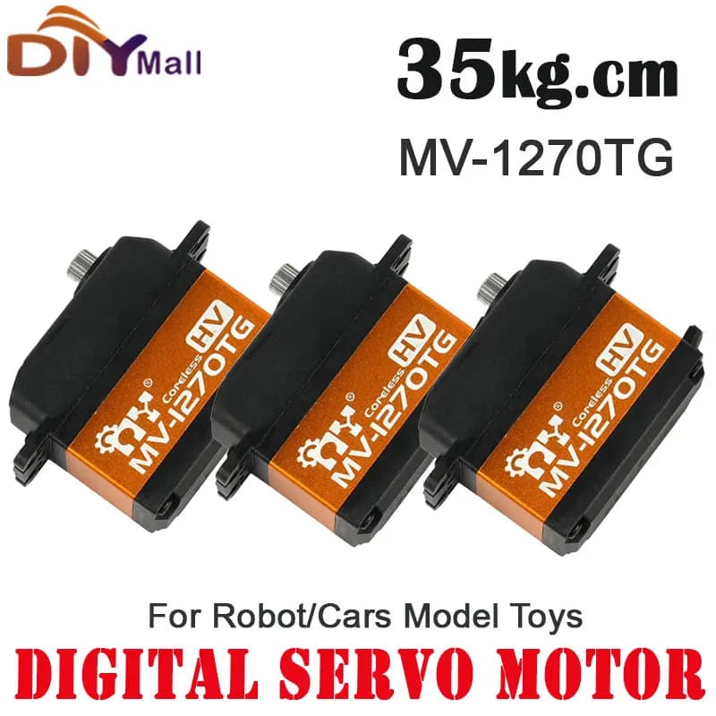 35kg.cm Coreless Servo Digitale Motore Standard MV-1270TG HV Impermeabile RC Auto Titanio Metallo Ingranaggi Per Elicottero Rc Parti