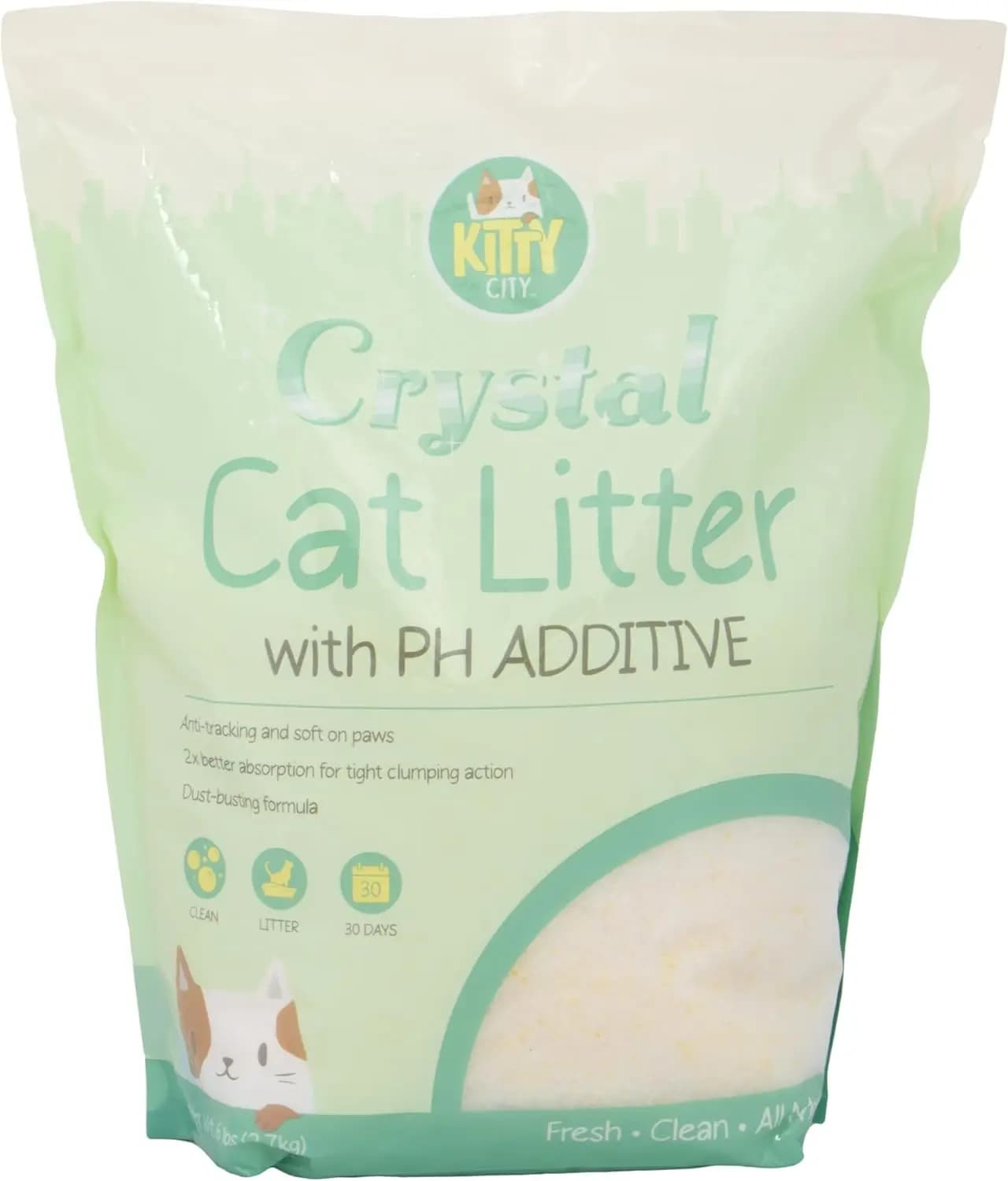 Lettiera per Gatti con Cristalli Rilevatori di pH, Gel di Silice per il Controllo degli Odori, a Basso Contenuto di Polvere e Inodore, Monitoraggio della Salute, 6 libbre