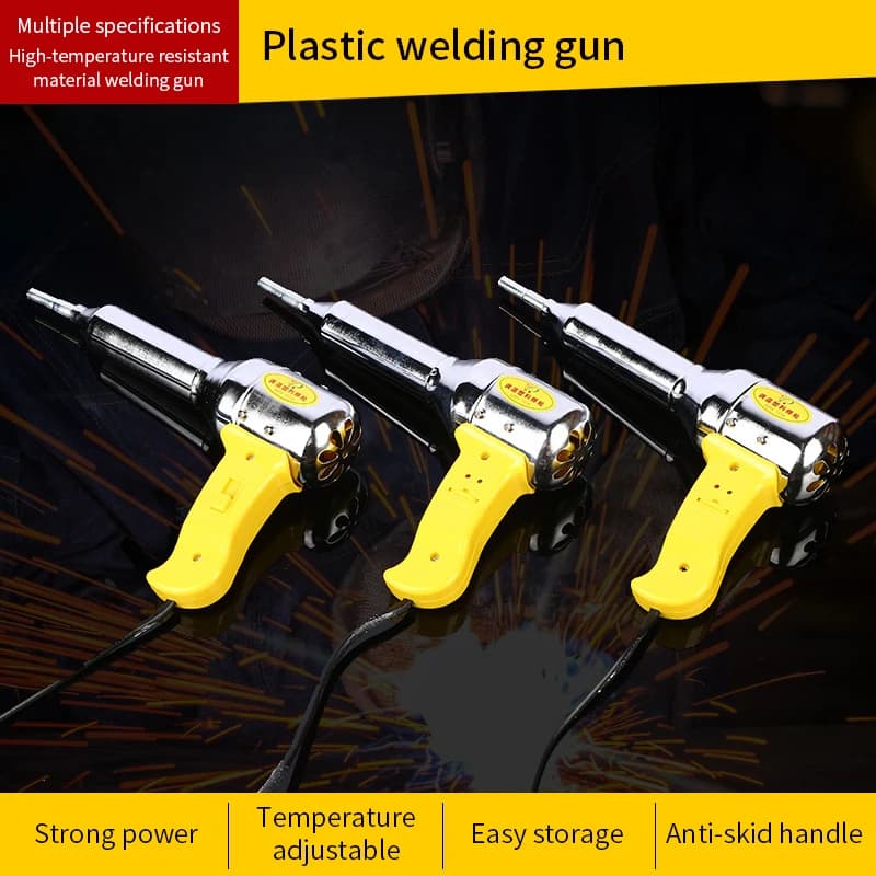 700W 220V-240V Plastic Hot Air Welding Gun Torch Tool Plastic Welding Torch Machine Adjustable Heat Air Gun Kit Welder PE PP PVC