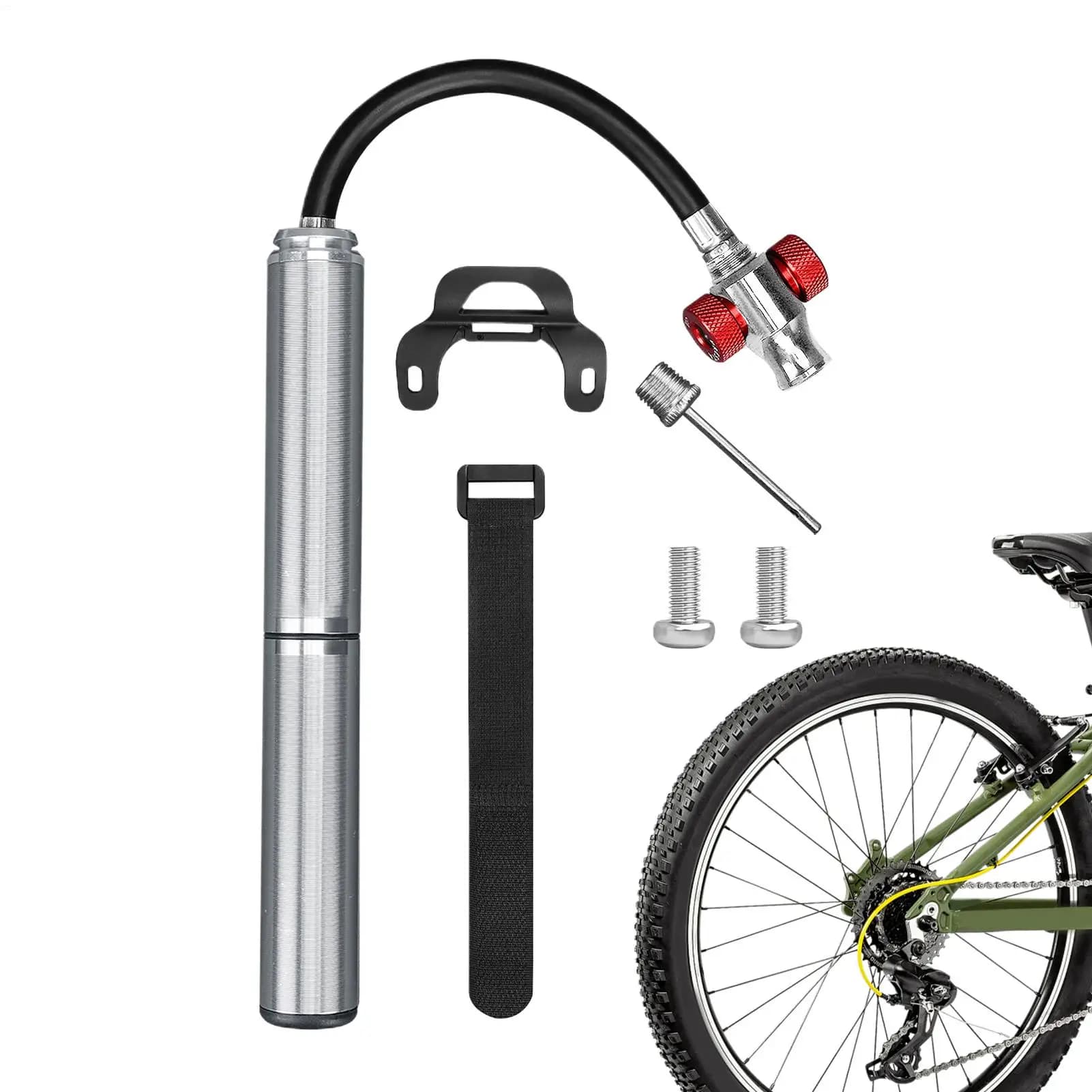 Bike Pump Portable Portable Aluminum Alloy Bicycle Ball Inflator Mini Bike Air Pump For Cycling Commutes Mountain Biking Riding