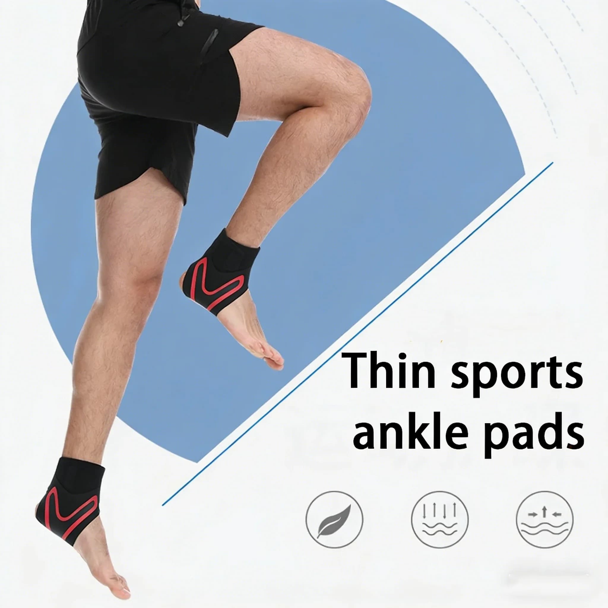 6 Pezzi di Supporti per Caviglia Sottili e Regolabili per Uomini e Donne, Fascia Traspirante per Caviglia per Sport, Recupero, Sollievo dal Dolore e Stabilizzazione