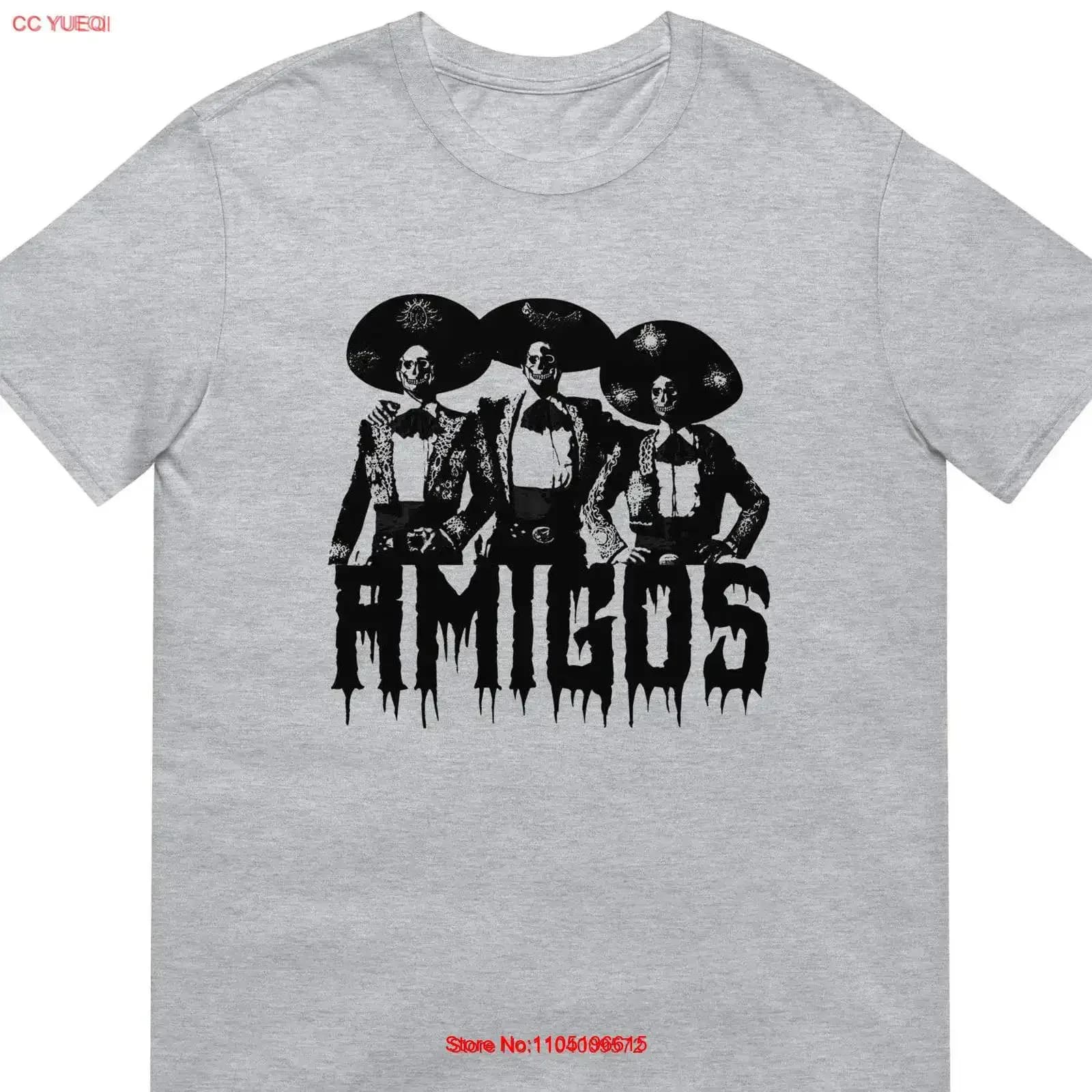 Maglietta Three Amigos Skeletons Film anni '80 Divertente Cultura pop vintage Lavato Casual Traspirante Moda Confortevole Versatile