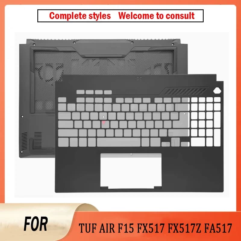 Suit For TUF AIR F15 FX517 FX517Z FA517 2022 Laptop Shell LCD Top Cover/Back Cover/Front Bezel/Hinges/Bottom Case 90W Black