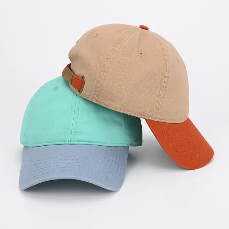New Fashion Two Tone Baseball Cap Cotton Dad Hat Custom Wholesale Cross Border Men Women