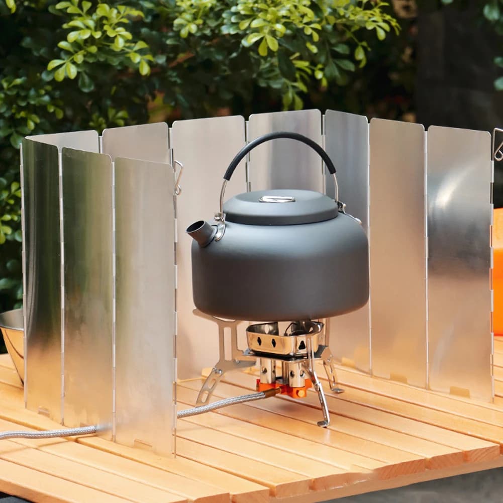 8/10 camping stove with bag holders, lightweight, aluminium alloy, for backpacking stove