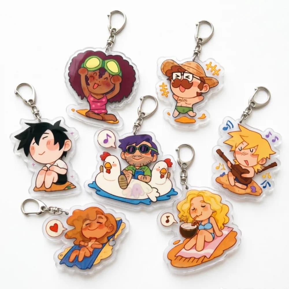 for Stardew Valley Game Peripheral Elliott Shane Alex Harvey Maru Haley Acrylic Keychain Ornament Backpack Pendant Festival Gift