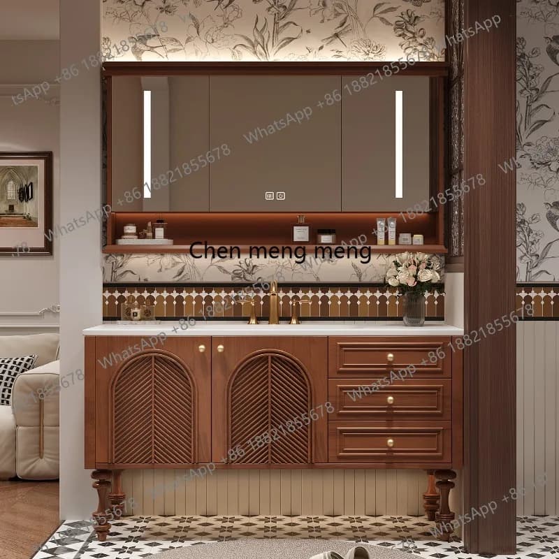 Mobiletto Contenitore Angolare da Bagno con Specchio e Ripiani, Mobiletto Trucco da Cucina, Armadietto Stretto di Lusso per Archiviazione, Mobili