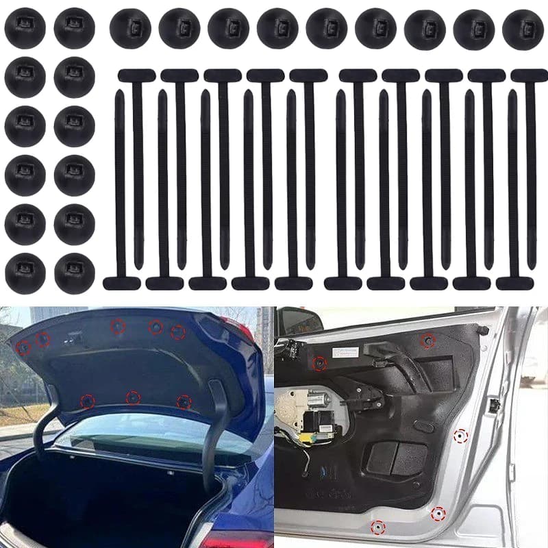 Universal Cable Tie Buckle-Heavy Duty Zip Ties Holder With Pin & Button Design Plastic Cable Ties Tool Fasteners Car Body