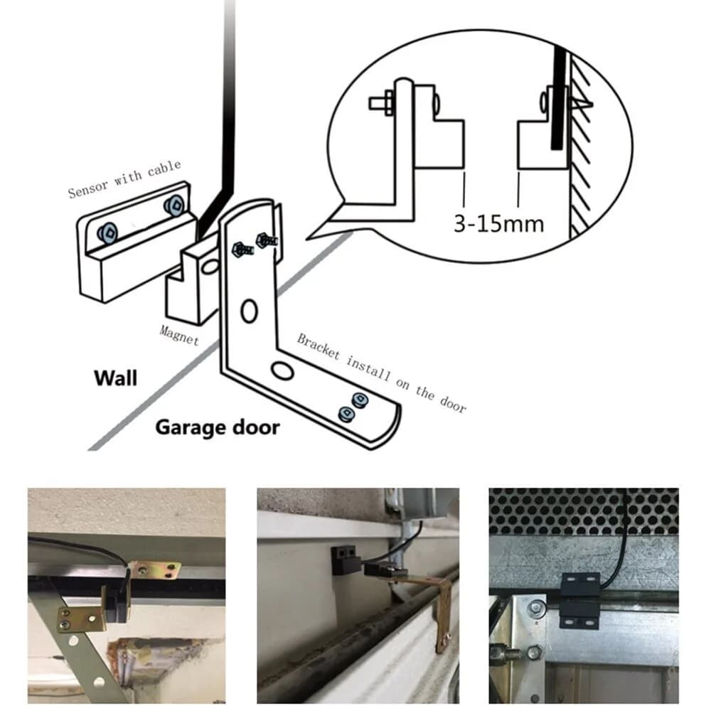 Controller per Apertura Porta Garage WiFi Tuya Smart, App Smart Life, Controllo Vocale Alexa Google Home, Interruttore Remoto per Cancello con Sensore, Spina UK
