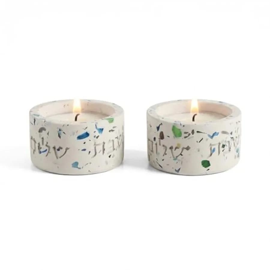 Shabbat Candle Holder Compact Shabbat Candlesticks for Jewish Home and Holiday Lighting Stylish Metal Design Decorative Candle