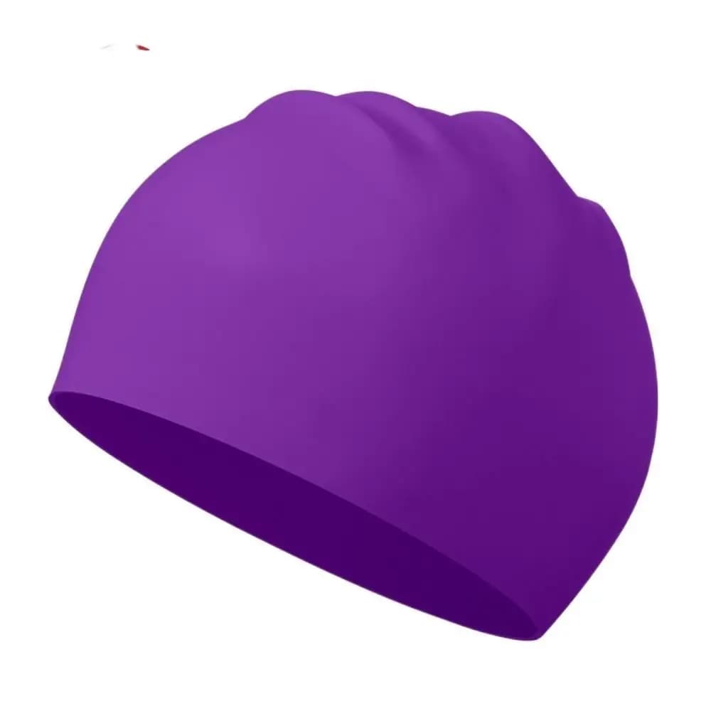 Ears Swimming Equipment Solid Color High Elastic Diving Hat Silicone Swimming Caps Bathing Caps Long Hair Large Swim Caps