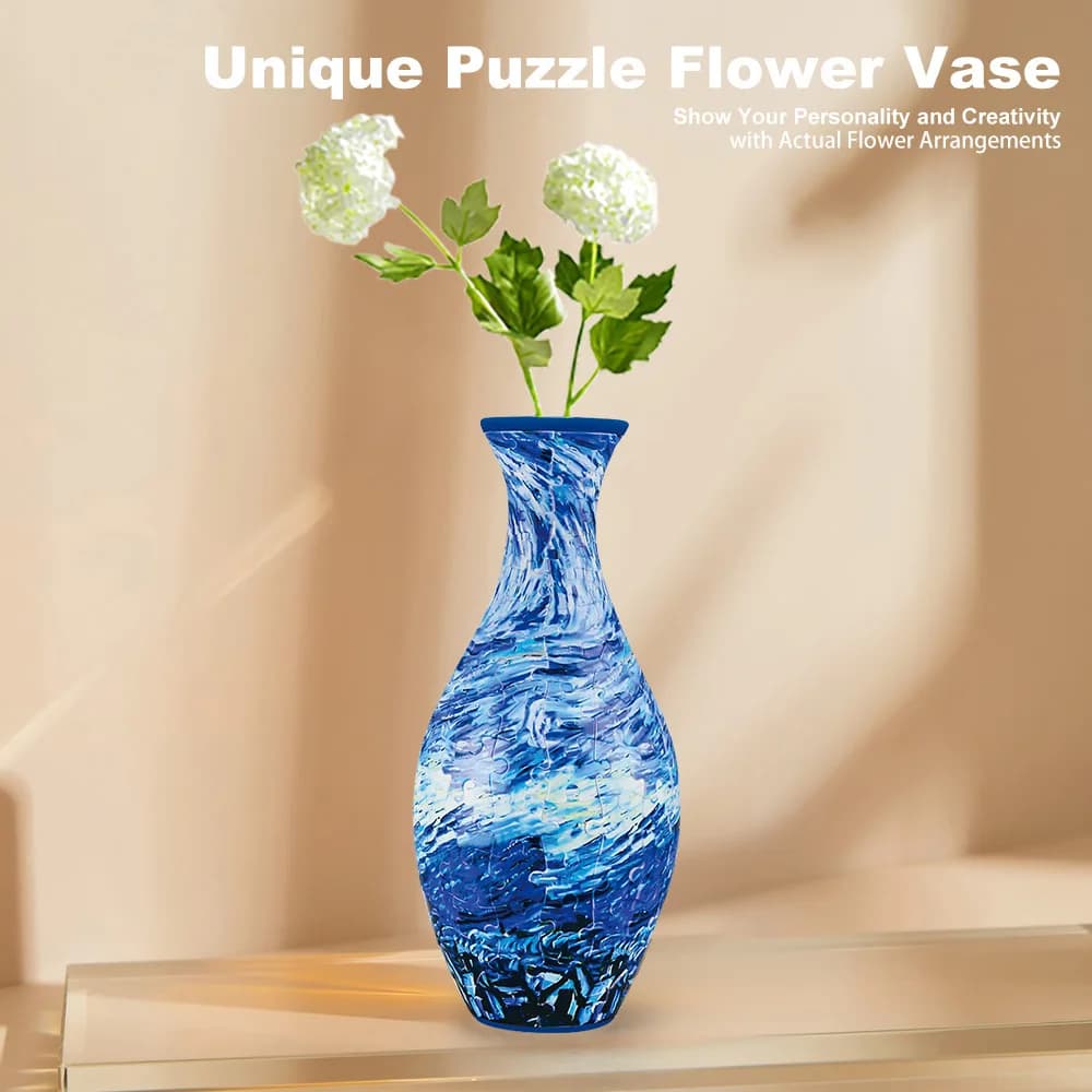 Nuovo puzzle 3D vaso fai da te puzzle per la prima educazione dei bambini vaso in porcellana bianca e blu puzzle giocattolo regalo di compleanno per bambini