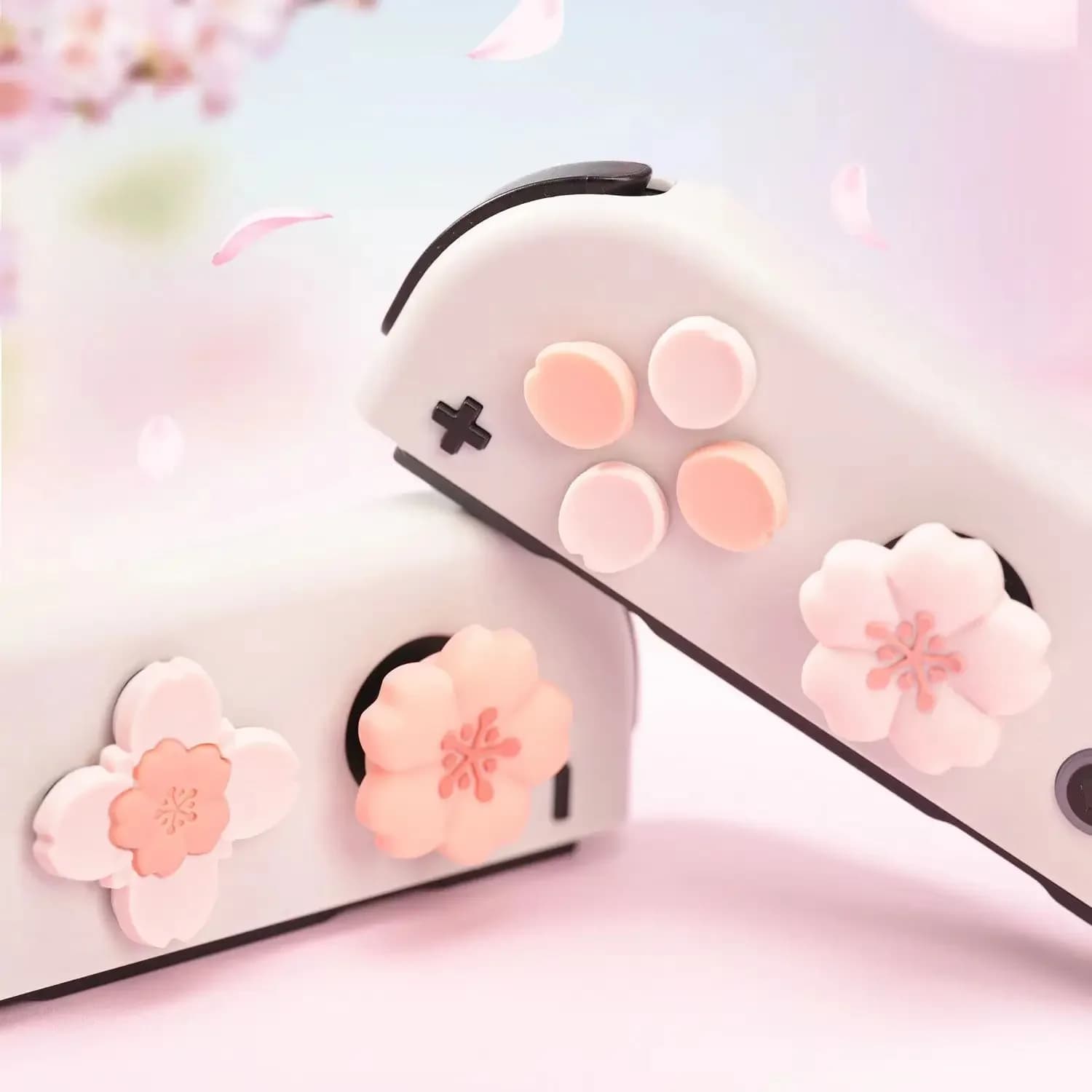 Silicone morbido D-pad pulsante incrociato ABXY chiave adesivo custodia in pelle per interruttore 2/NS Oled Joy-con Thumb Stick Grip Cap Cover