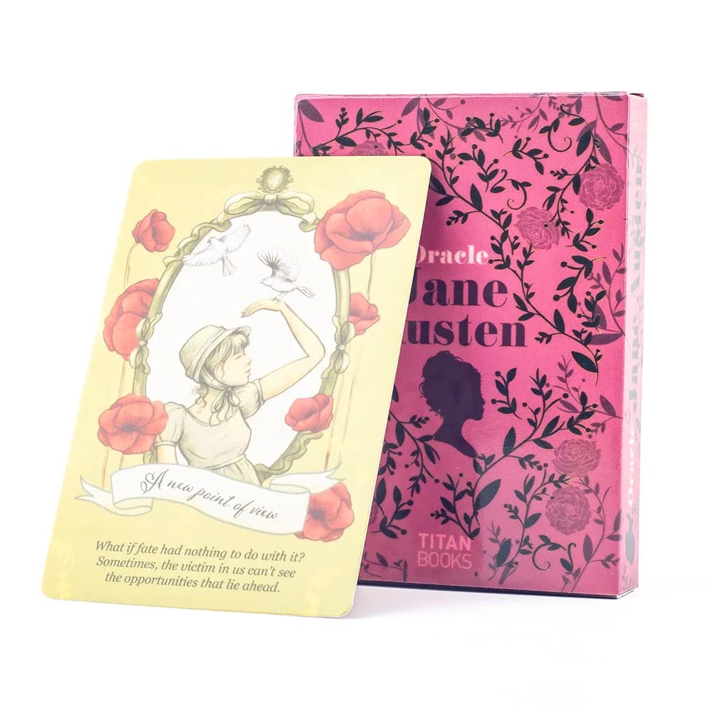 Set di Divinazione Letteraria Jane Austen Oracle Deck 10.3*7.3cm, 40 Carte con Illustrazioni in Stile Regency, Carte dei Tarocchi