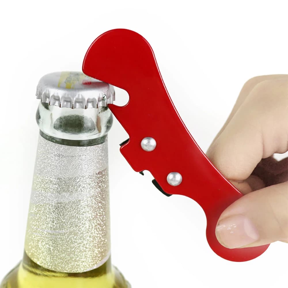 1 pz apribottiglie multifunzionale in acciaio inox manuale apriscatole Comfort buona presa barattolo di latta bottiglia di birra lattine strumenti apriscatole