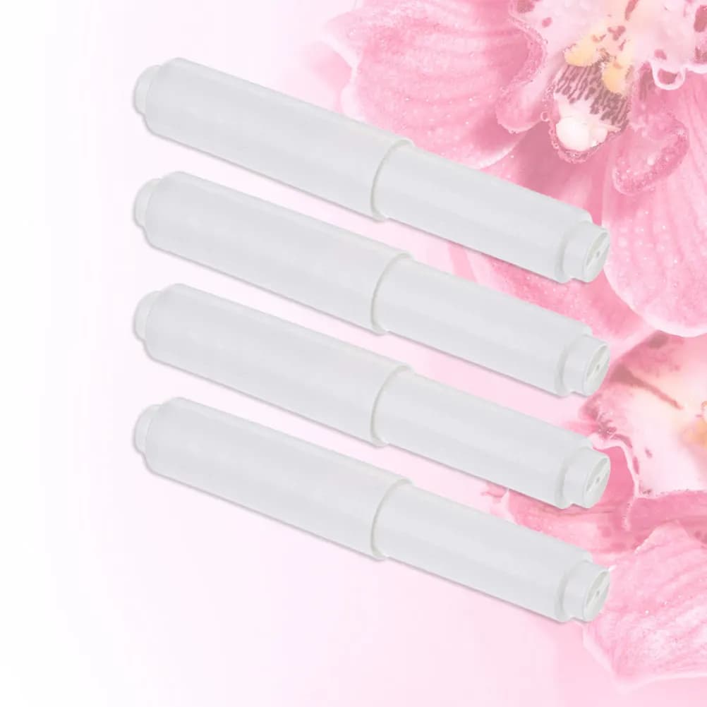 6Pcs Premium ABS Toilet Paper Roller Holder Adjustable 110-165Cm Stretchable Spring Rod for Home Hotel Restaurant Bathroom