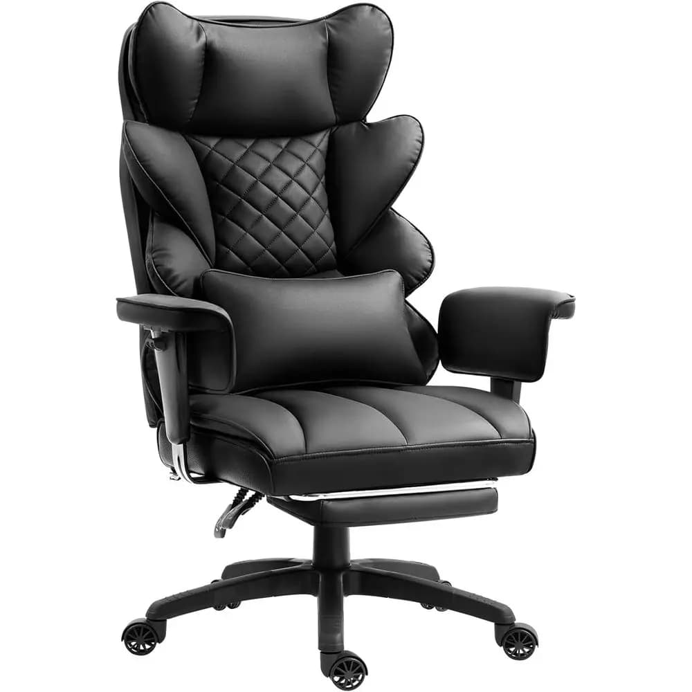 Sedia da Ufficio Grande e Alta con Cuscino a Molle, Sedie da Gaming per Computer con Schienale Alto e Braccioli Regolabili, Sedie Direzionali da Scrivania