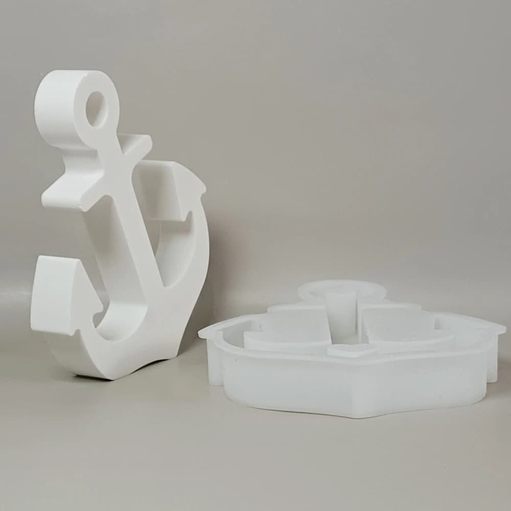 Shape of Boat Anchor Gypsum Ornament Silicone Mold Pirate Ship Anchor Candle Holder Decoration Resin Mold Handicrafts Casting