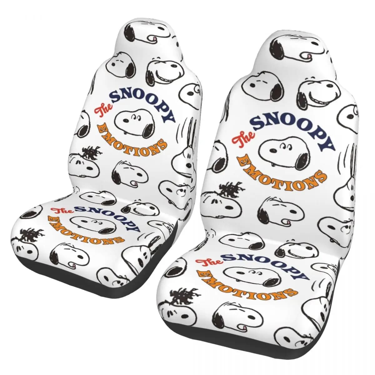 Coprisedili Anteriori per Auto con Disegno di Snoopy, 2 Pezzi, per Auto, Camion, Berlina, SUV, Coprisedili Resistenti