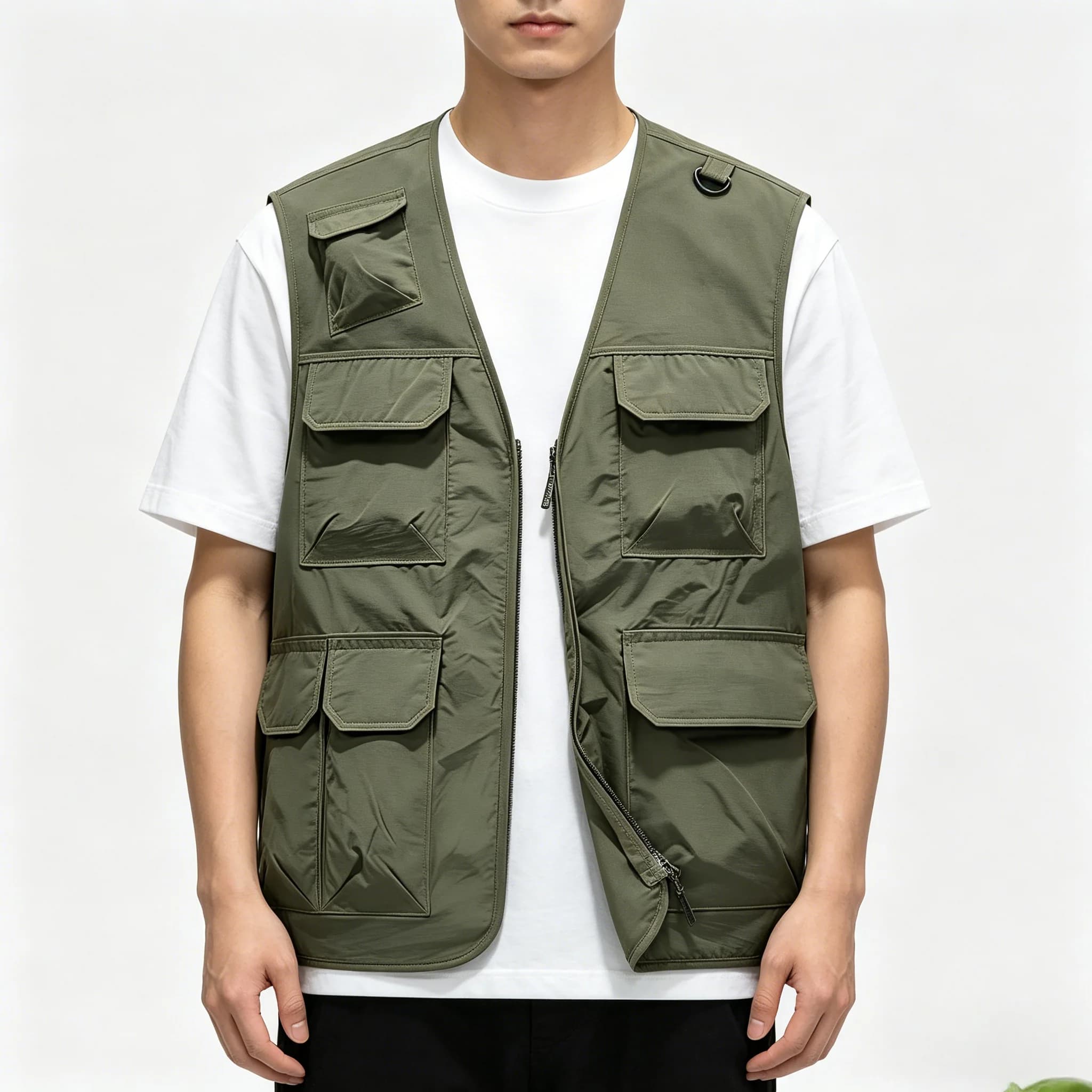 Casual photography jacket multi-pocket vest men's waistcoat outdoor quick-drying V-neck lightweight fishing vest