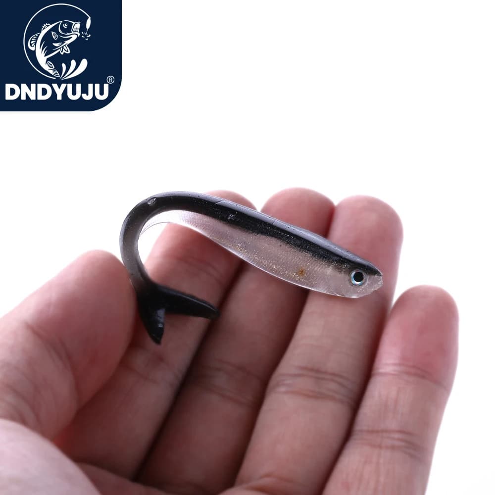 DNDYUJU 5-10X 2g/8cm richiamo di pesca morbido simulato piccolo pesce esche pesca Wobbler Bass Bait pesca artificiale richiamo morbido Tacke